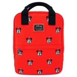 Minnie Mouse loungefly Face Embroidered Canvas Mini Backpack